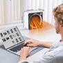 500W Portable Ceramic Electric Heater, Fast Heating in 2s with PTC Technology, Energy Saving Mini Space Heater with Overheat/Tip-Over Protection, Silent Desk Heater for Home Office Image 6