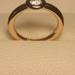 14 ct Yellow Gold with Natural 0.30 carat Natural Diamond Solitaire Ring
