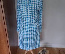 Stunning Maraislise Dress Turquoise/White Houndstooth Size 10 New Unworn