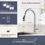 Kitchen Taps Mixer with Pull Out Spray, Pull Down Kitchen Sink Mixer Taps Faucet Monobloc Single Lever Bar Tap 1 Hole with High Image 6