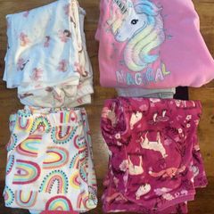 Girls Fleece Pyjama Set Bundle x 4