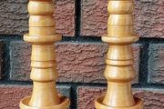 Vintage Wooden Candlesticks