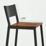 _Bar Stools, Set of 2 High Chairs, Kitchen, Dining, Office Seating, Industrial Style, Rustic Brown and Black Image 3