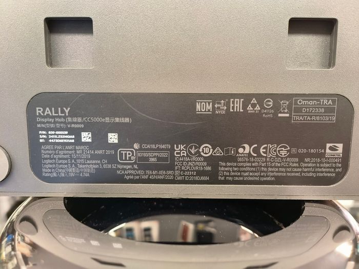 Logitech RALLY V-R0009 Conference Room System Display Hub (CC500e) NO CABLES/ NO Power Supply