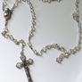 Holy Communion Vintage Pink Glass Rosary Beads Image 2