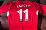 Smicer signed Liverpool jersey