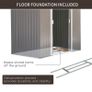 SPRING DEAL | 7ft x 4ft Lockable Polypropylene Garden Storage Shed Storage w/ Air Vents Steel Grey Image 7