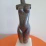 Serpentine Marble "Venus" Female Torso Sculpture on Marble Base Image 2