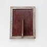Vintage lead photo frame with flowers relief glazed size  14.5 x 11.5cm Image 2