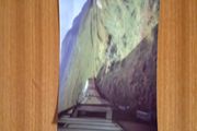 Donegal vintage railway postcard + Meenglass and six carriages