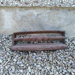 Antique cast iron fire front