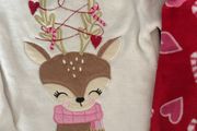 Fleecey soft Christmas reindeer candy cane pyjamas 5-6 years