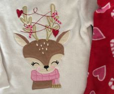 Fleecey soft Christmas reindeer candy cane pyjamas 5-6 years