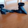 Pair of wooden candle holders Image 2