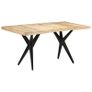 Dining Table 160x80x76 cm Rough Mango Wood Image 5
