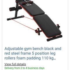 Homecom adjustable bench press