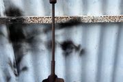 Vintage long handled garden shovel