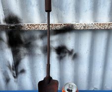 Vintage long handled garden shovel