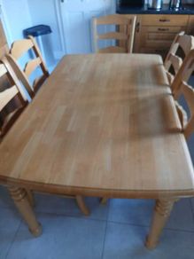 Dining table and chairs