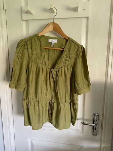 Next ladies pea green blouse