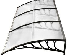 0.9 x 3 m Window Awning Door Canopy Modern Polycarbonate Cover Outdoor Rain Snow Sunlight Protection Hollow Sheet