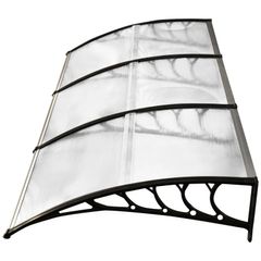 0.9 x 3 m Window Awning Door Canopy Modern Polycarbonate Cover Outdoor Rain Snow Sunlight Protection Hollow Sheet
