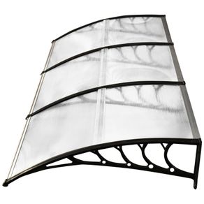 0.9 x 3 m Window Awning Door Canopy Modern Polycarbonate Cover Outdoor Rain Snow Sunlight Protection Hollow Sheet