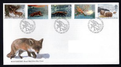 1992 Great Britain The Four Seasons Wintertime Commemorative Stamps Royal Mail Addressed First Day Cover (FDC)