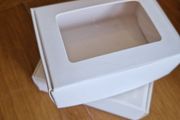 White Paper Boxes with Clear Window display