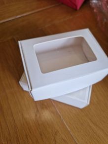 White Paper Boxes with Clear Window display