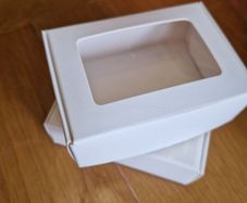 White Paper Boxes with Clear Window display