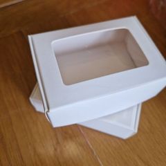 White Paper Boxes with Clear Window display