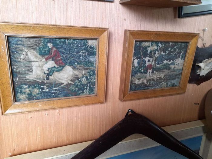 Pair Of Hunting Scene Tapestries