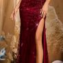 Stunning Burgundy Evening Gown Brand New with Tags Image 4