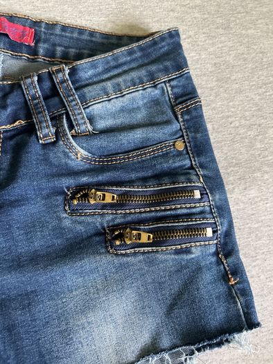 Denim short shorts