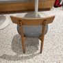3 x Scandi Oak Dining Chair, Grey Tweed Fabric Seat Image 3