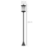 Set of Two 1.8m Traditional Style Solar Lamp Posts - Black Image 4
