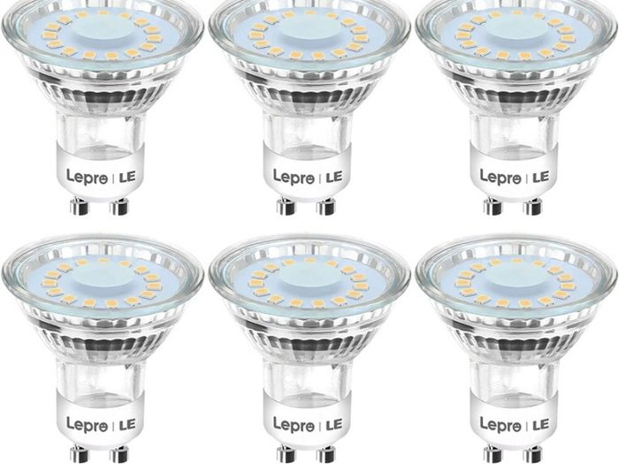 LED Bulbs Warm White 2700K, 4W 350lm Spot Light Bulbs, 50W Halogen Spotlight Equivalent, Energy Saving GU10 LED Lightbulbs, 120 Degree Wide Beam, Non-dimmable, Pack of 6 (FREE POSTAGE)