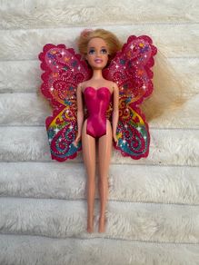 Barbie A Fairy Secret Quick Snap Fairy Fashion Mini Approx. 6" NOT Removable wings Used Please look at the pictures