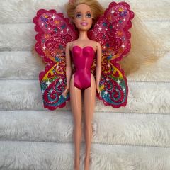 Barbie A Fairy Secret Quick Snap Fairy Fashion Mini Approx. 6" NOT Removable wings Used Please look at the pictures