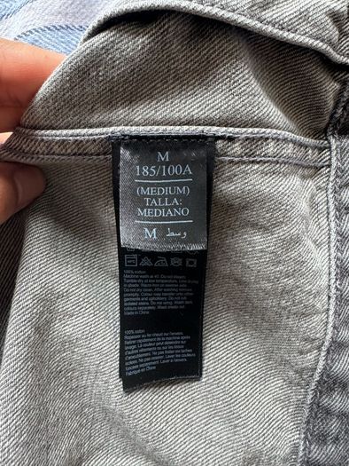 AllSaints Washed Grey Denim Trucker Jacket