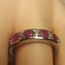 Natural Ruby & Zircon Band Ring Image 2