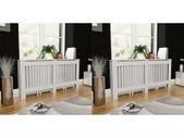 Radiator Covers 2 pcs White MDF 172 cm
