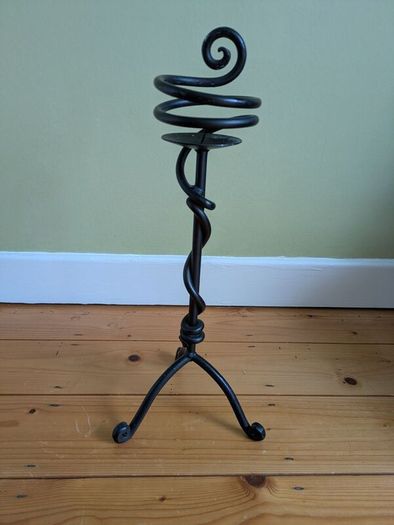 Wrought iron candle holder
