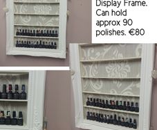 Nail polish display frame