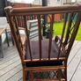 Vintage Rattan Armchair, Wicker Boho Chair Image 4
