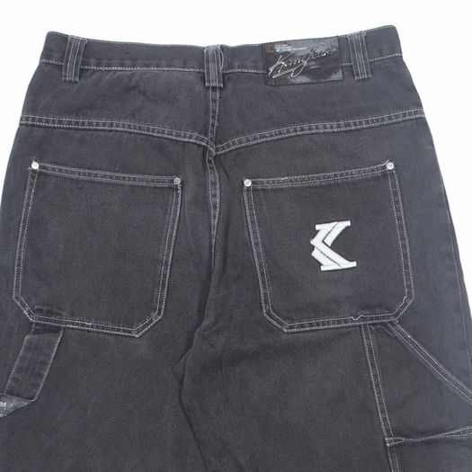Karl Kani mens cargo jean Shorts in black