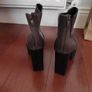 Faux leather dark grey ankle boots Image 2