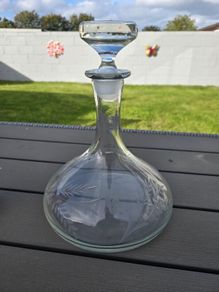 Large Glass Ships Decanter
