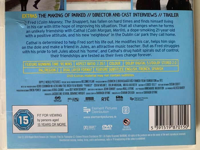 Parked [2010] Colm Meaney & Colin Morgan [Movie DVD] Irish Movie